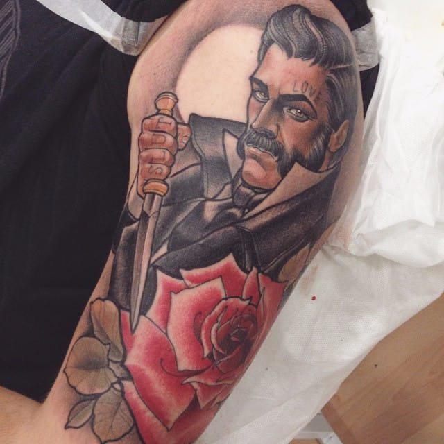 人物纹身图案 多款彩绘纹身素描人物纹身图案