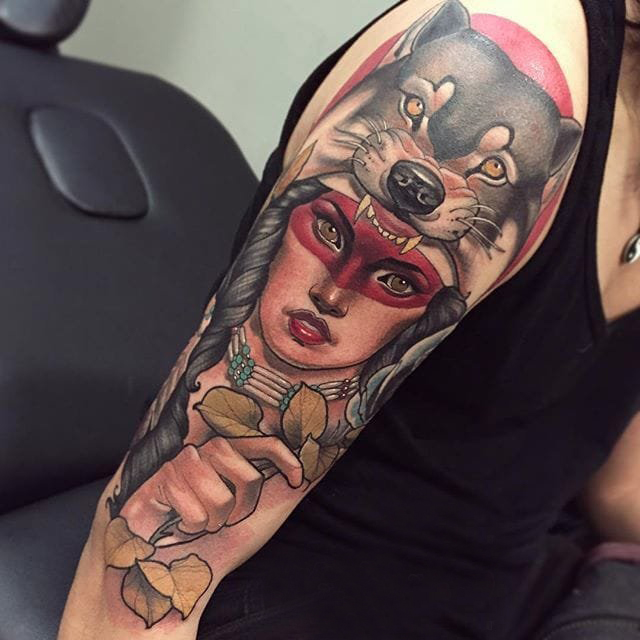 人物纹身图案 多款彩绘纹身素描人物纹身图案