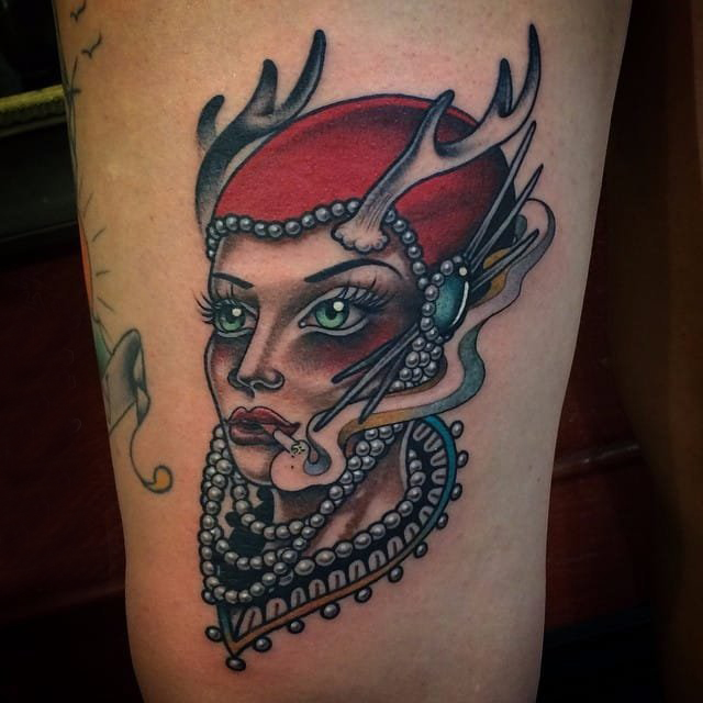 人物肖像纹身 多款简单线条纹身人物肖像纹身图案