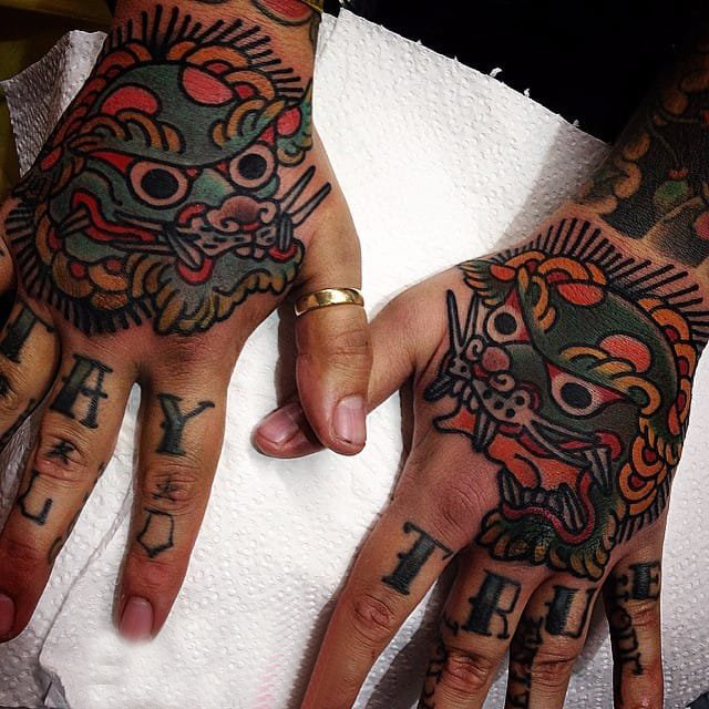 手部图腾纹身 多款彩绘纹身素描手部图腾纹身图案