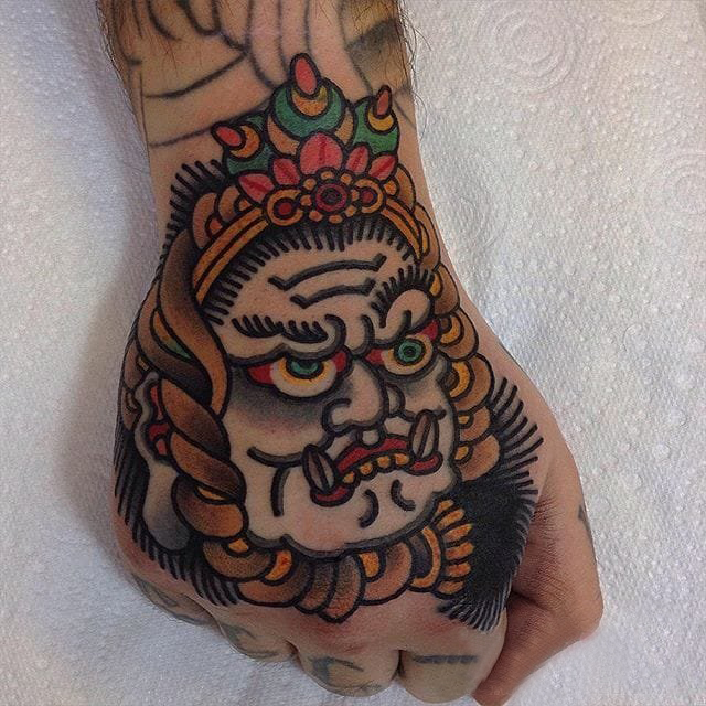 手部图腾纹身 多款彩绘纹身素描手部图腾纹身图案