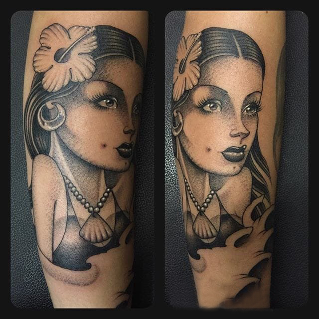 黑灰纹身 多款黑色纹身点刺技巧素描纹身图案