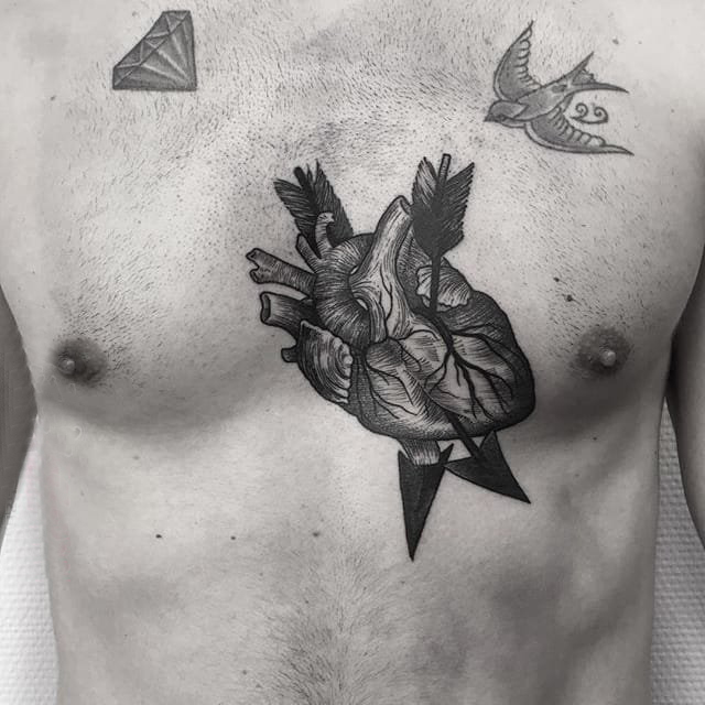 黑灰纹身 多款素描纹身点刺技巧素描纹身图案