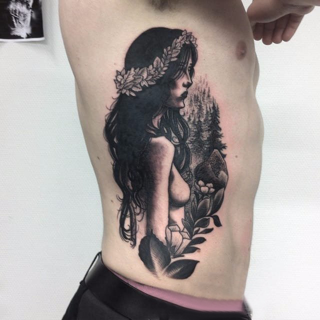 黑灰纹身 多款素描纹身点刺技巧素描纹身图案