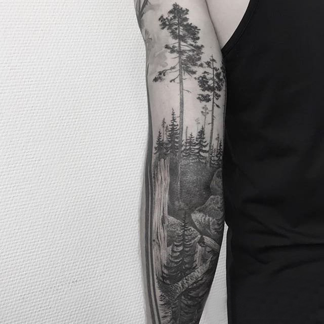 黑灰纹身 多款素描纹身点刺技巧素描纹身图案