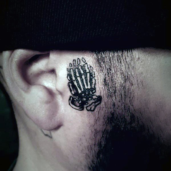 脸部纹身图案 多款黑色纹身素描脸部纹身图案