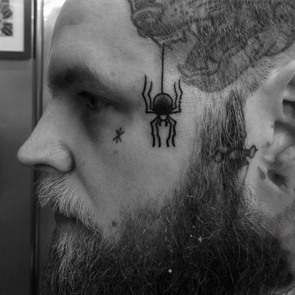 脸部纹身图案 多款黑色纹身素描脸部纹身图案