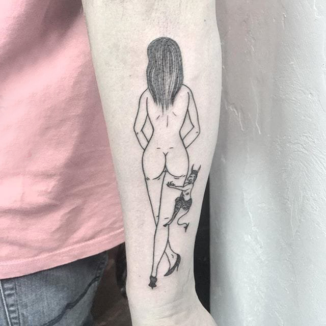 纹身黑色 多款简单线条纹身黑色经典纹身图案