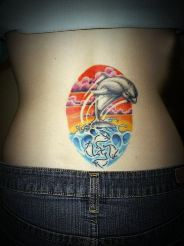 纹身腰部 多款简单线条纹身素描腰部纹身图案