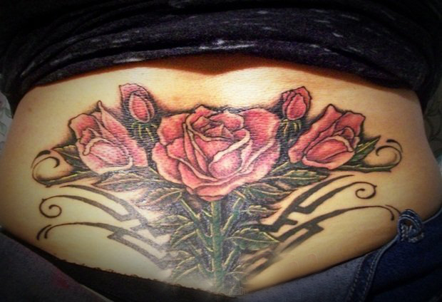 纹身腰部 多款简单线条纹身素描腰部纹身图案