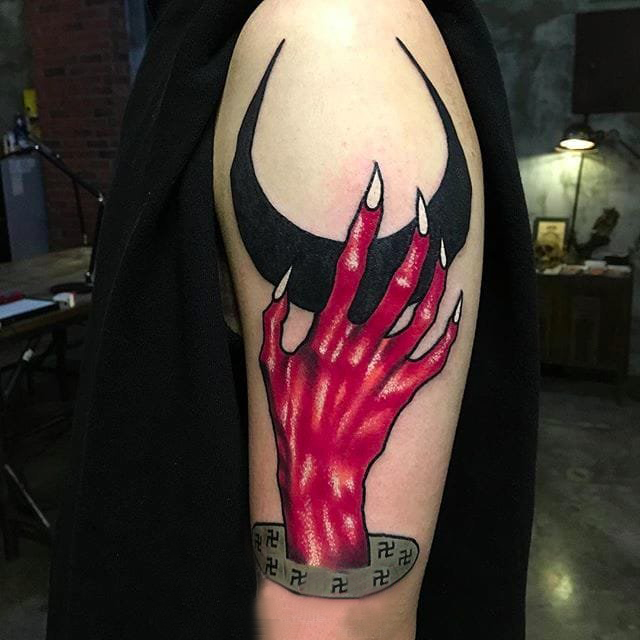 彩绘纹身 多款素描纹身彩色抽象纹身图案