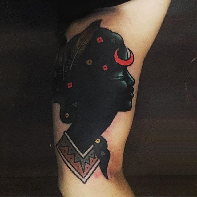 彩绘纹身 多款素描纹身彩色抽象纹身图案