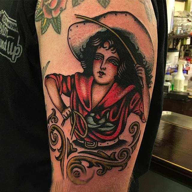 人物纹身图案 多款简单线条纹身彩色人物纹身图案