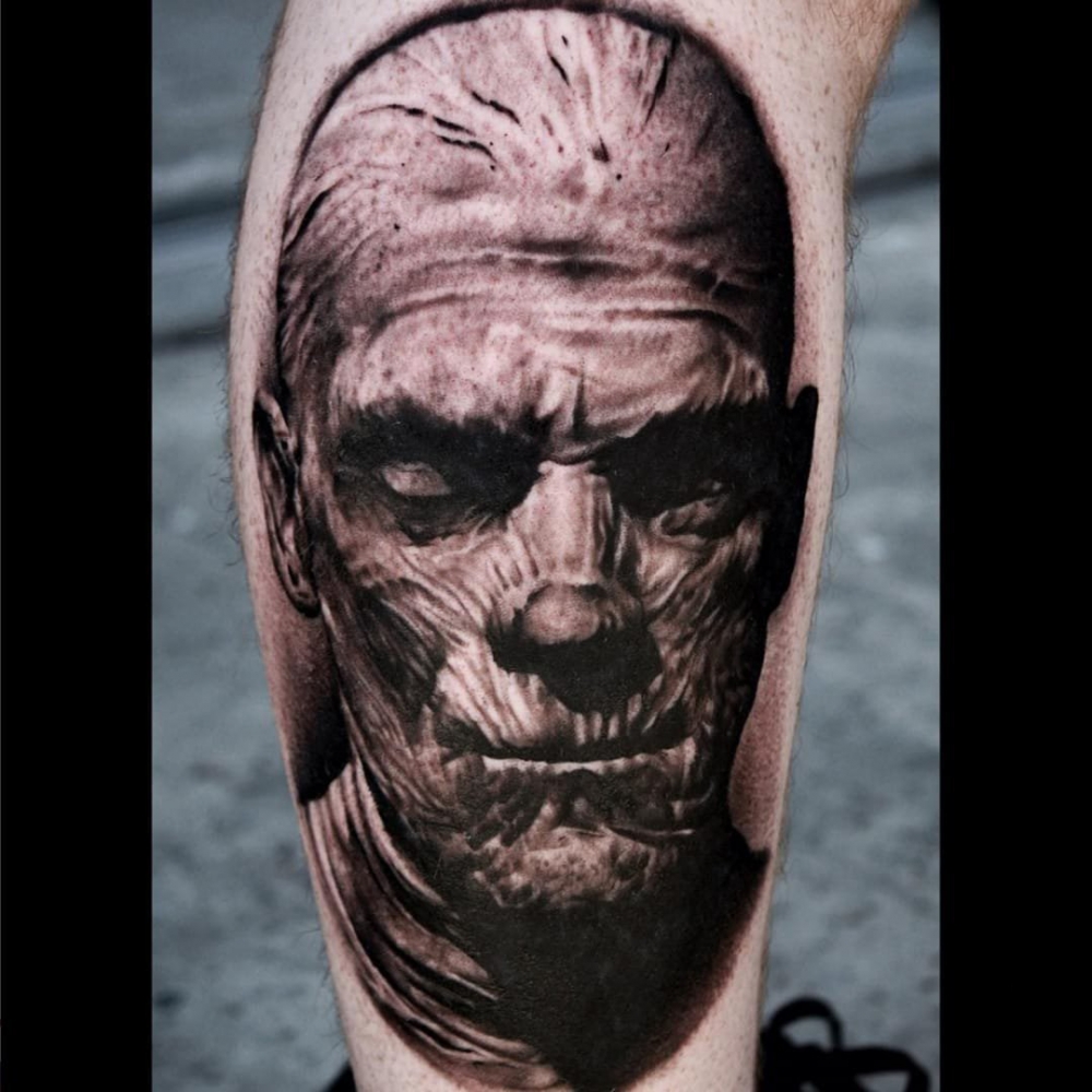 人物肖像纹身 多款黑灰纹身点刺技巧人物肖像纹身图案