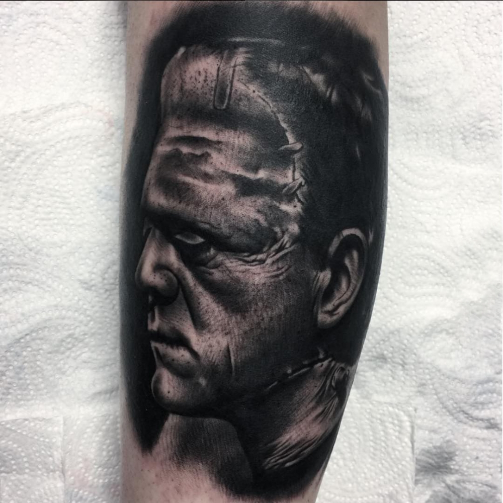 人物肖像纹身 多款黑灰纹身点刺技巧人物肖像纹身图案