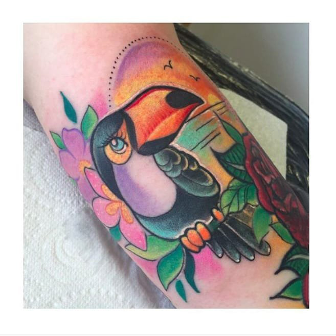 可爱纹身图案 多款简单线条纹身彩色可爱纹身图案