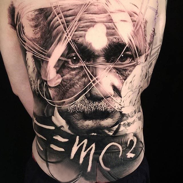 黑灰纹身 多款点刺纹身黑色素描纹身图案