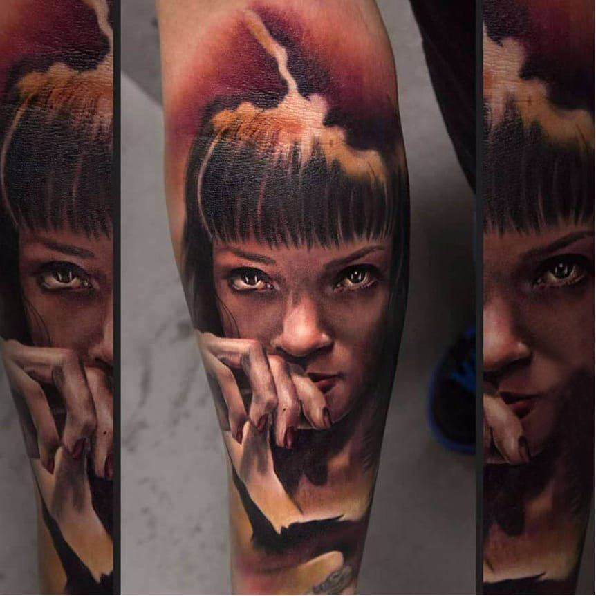 女生人物纹身图案 多款素描纹身女性人物纹身图案