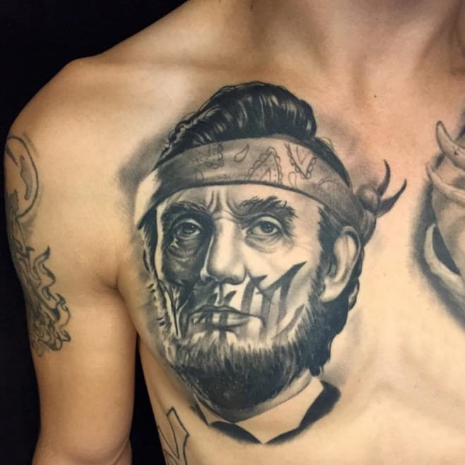 人物纹身图案 多款点刺纹身黑灰人物纹身图案