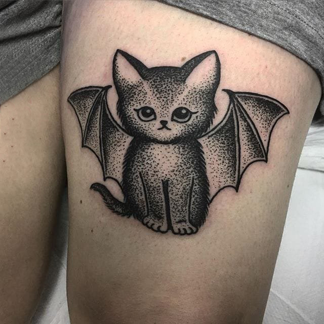 小动物纹身 多款黑灰纹身点刺技巧小动物纹身图案