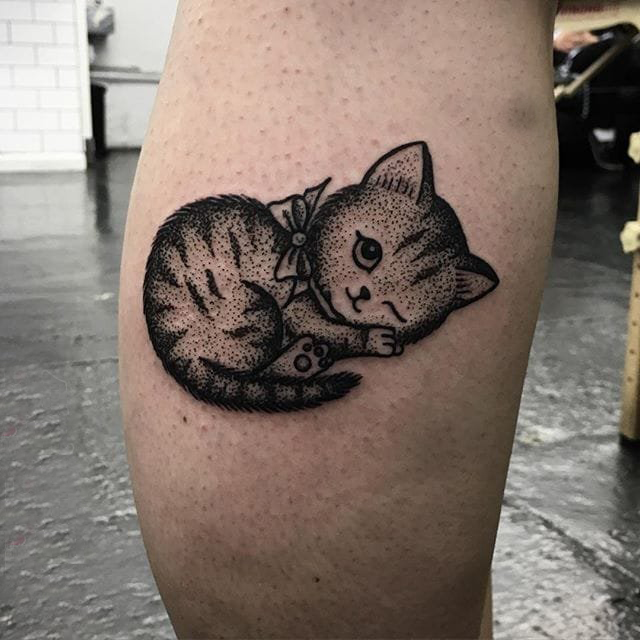 小动物纹身 多款黑灰纹身点刺技巧小动物纹身图案