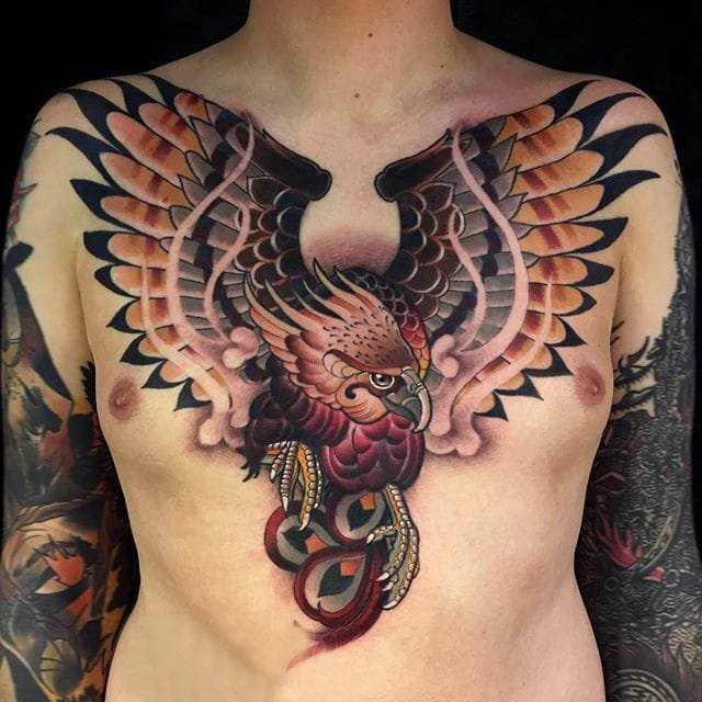 小动物纹身 多款简单线条纹身彩色小动物纹身图案