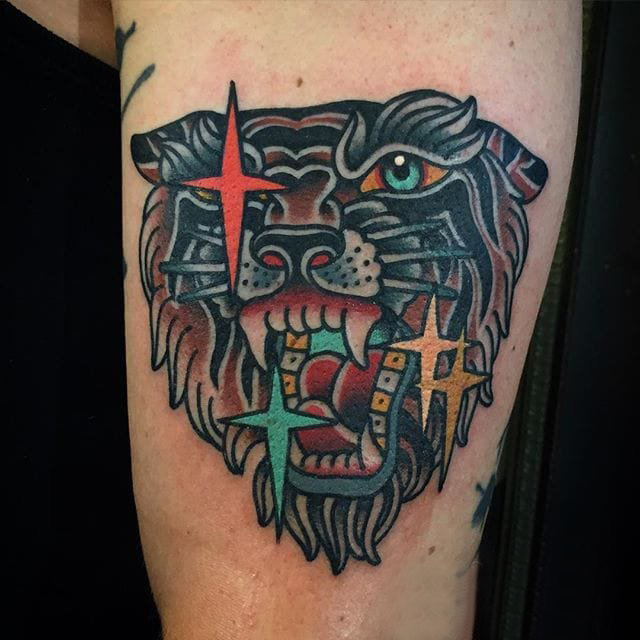 百乐动物纹身 多款简约线条纹身彩绘百乐动物纹身图案