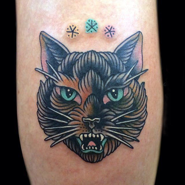 百乐动物纹身 多款简约线条纹身彩绘百乐动物纹身图案