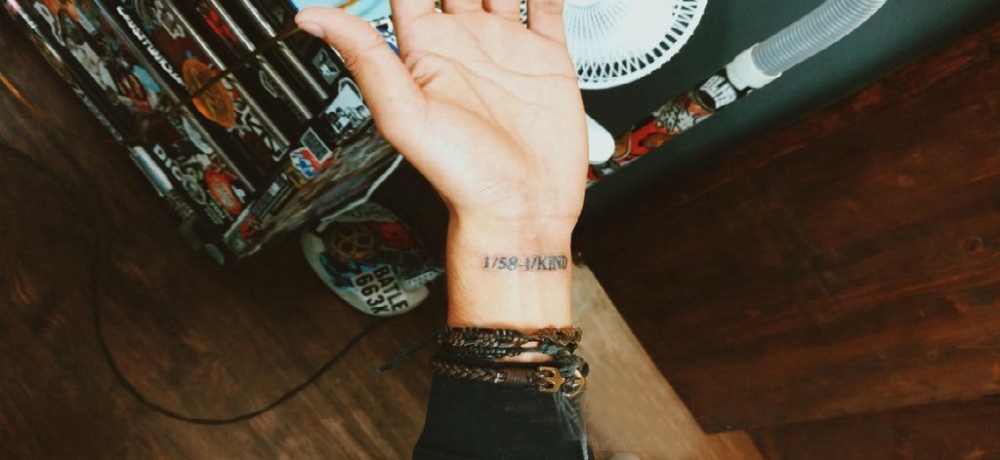 数字纹身 男生手腕上数字纹身图片