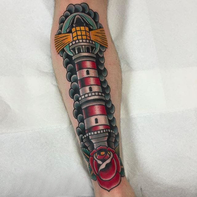 传统纹身 多款简单线条纹身彩色传统纹身图案