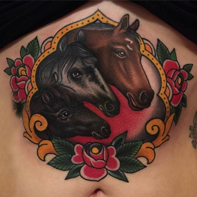 传统纹身 多款简约线条纹身彩绘传统纹身图案