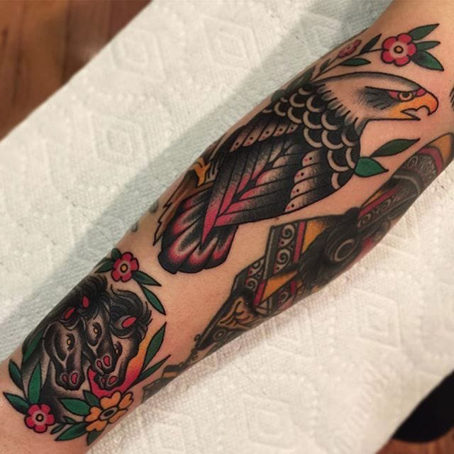 传统纹身 多款简约线条纹身彩绘传统纹身图案