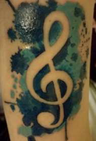 音符纹身 男生手臂上音符纹身图片
