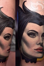 美国纹身明星 多款人物肖像纹身素描明星纹身图案