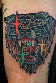 百乐动物纹身 多款简约线条纹身彩绘百乐动物纹身图案