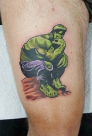 纹身卡通 男生大腿上卡通纹身图片