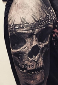 恐怖纹身 多款点刺纹身素描恐怖纹身图案