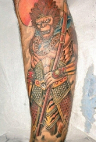 孙悟空纹身 男生小腿上孙悟空纹身图片