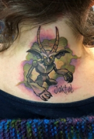 纹身卡通 女生背部卡通纹身图片