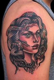 人物肖像纹身 多款简单线条纹身人物肖像纹身图案