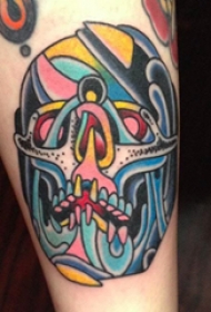 骷髅头纹身 多款彩绘纹身素描骷髅头纹身图案
