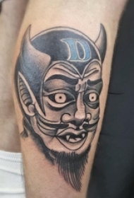 人物肖像纹身  男生手臂上彩色的肖像纹身图片