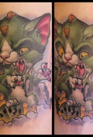 小猫咪纹身 女生手臂上创意的猫咪纹身图片