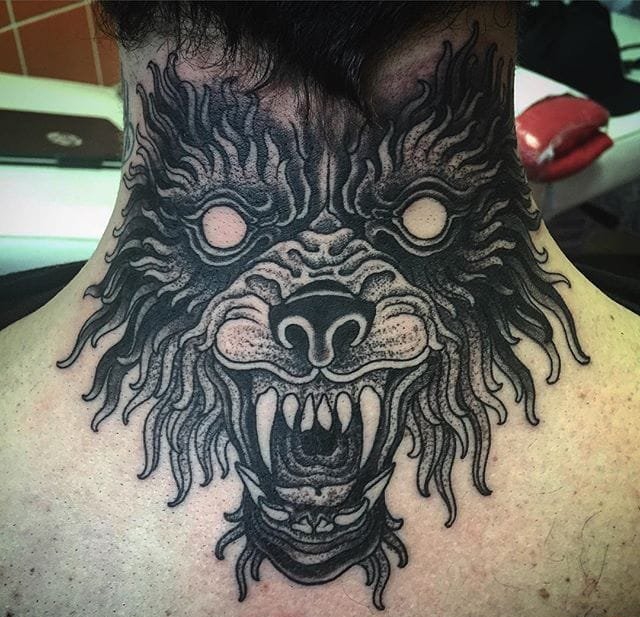 10款邪恶的黑狼纹身图案