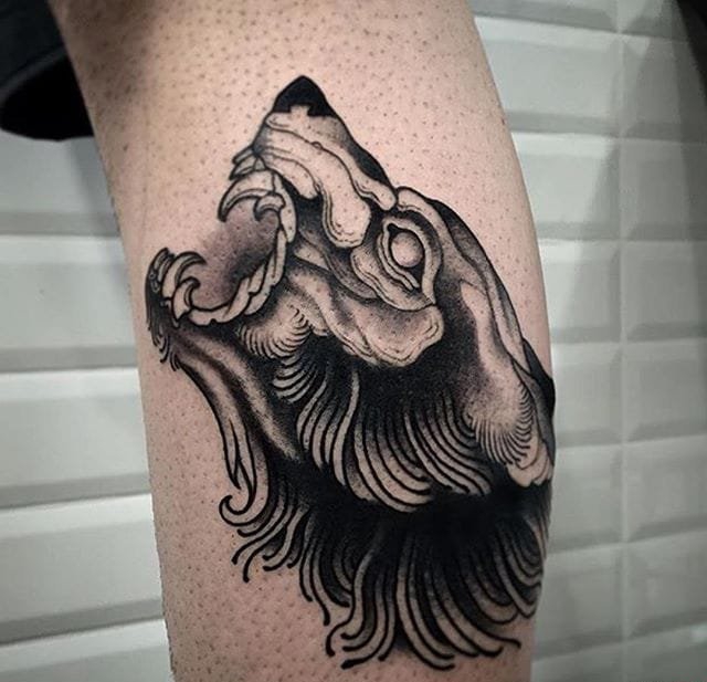 10款邪恶的黑狼纹身图案