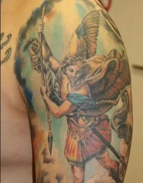 手臂上的各种天使图案tianshituan作品