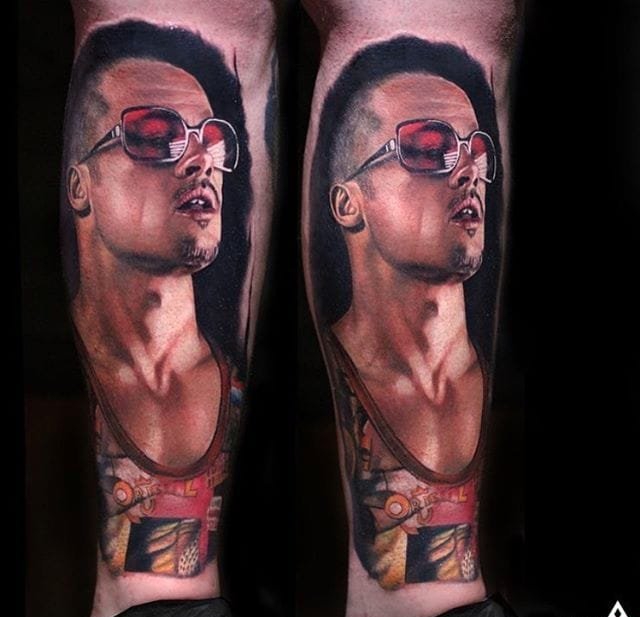 漂亮的名人肖像纹身水彩纹身图案来自男纹身师卢卡