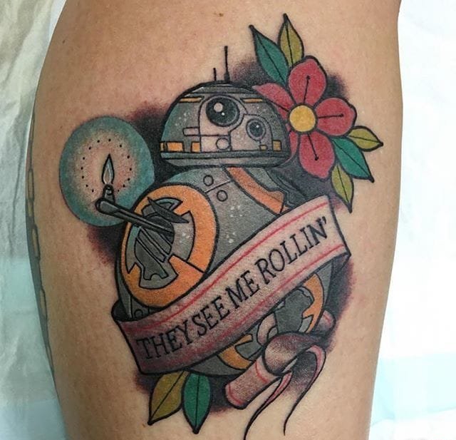 12款靓丽的星际大战机器人BB-8纹身图案缩略频道推荐图