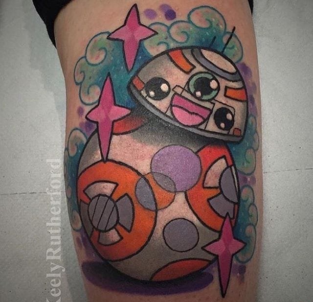 12款靓丽的星际大战机器人BB-8纹身图案