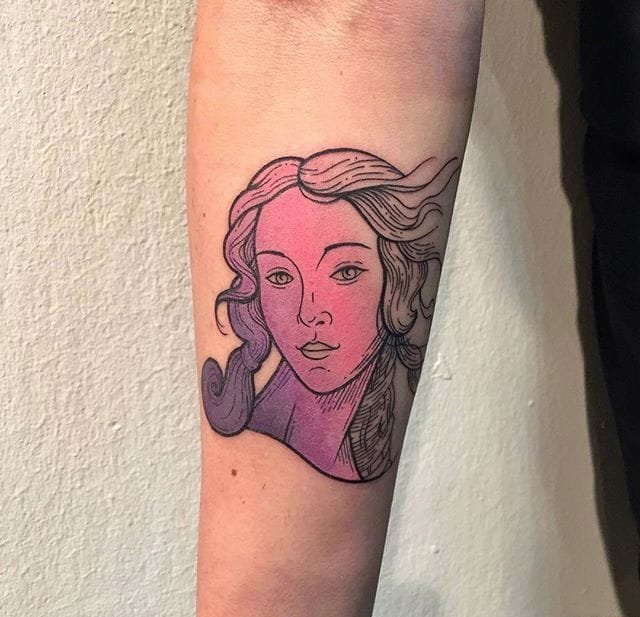 超漂亮的彩色渐变纹身图案来自纹身师热内罗